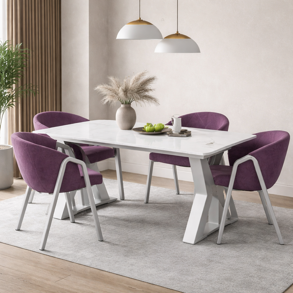 Комплект стол Loft и стулья Stoiko (4 шт) на металических серых опорах