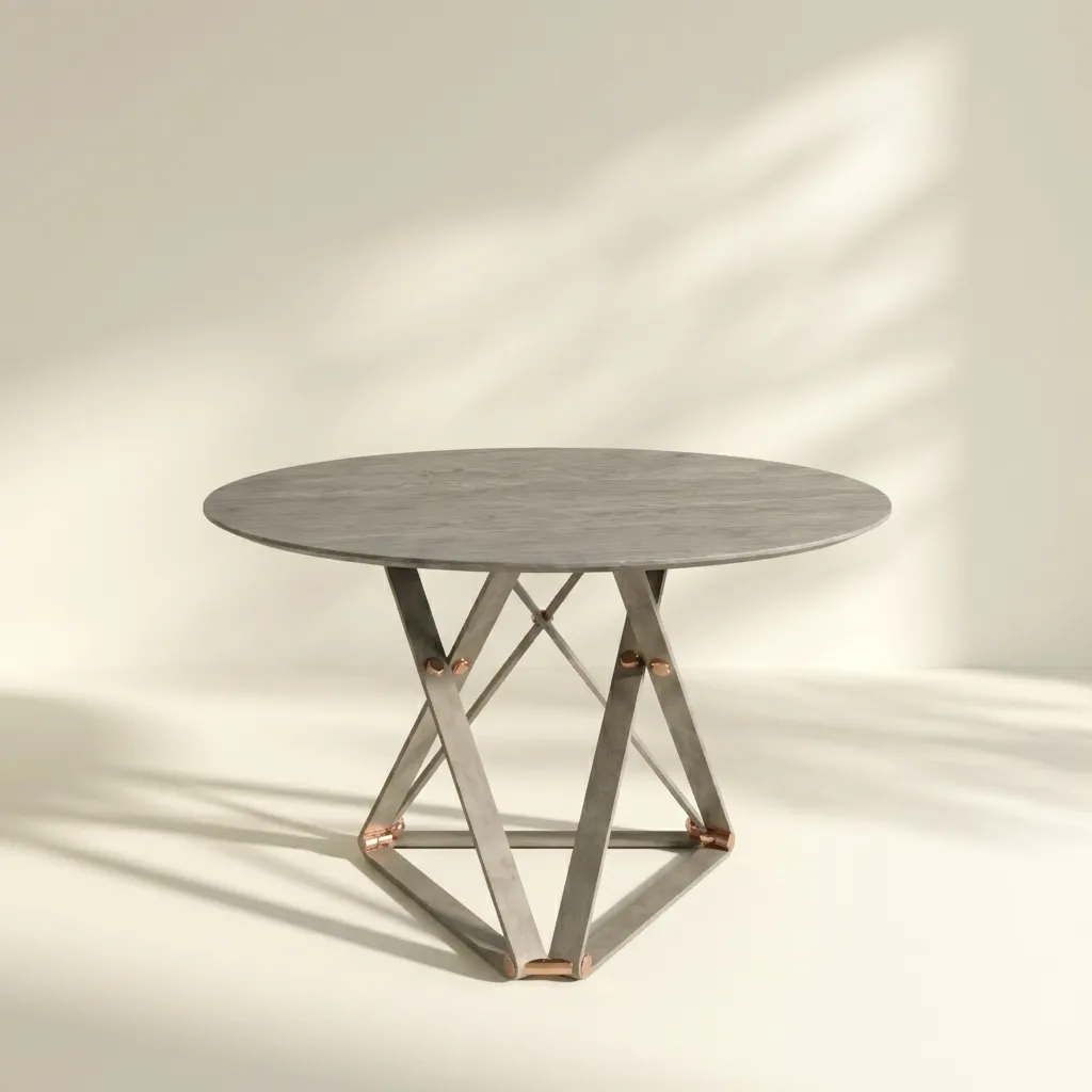 Стол Спутник 2 Louvere Light Grey Carving