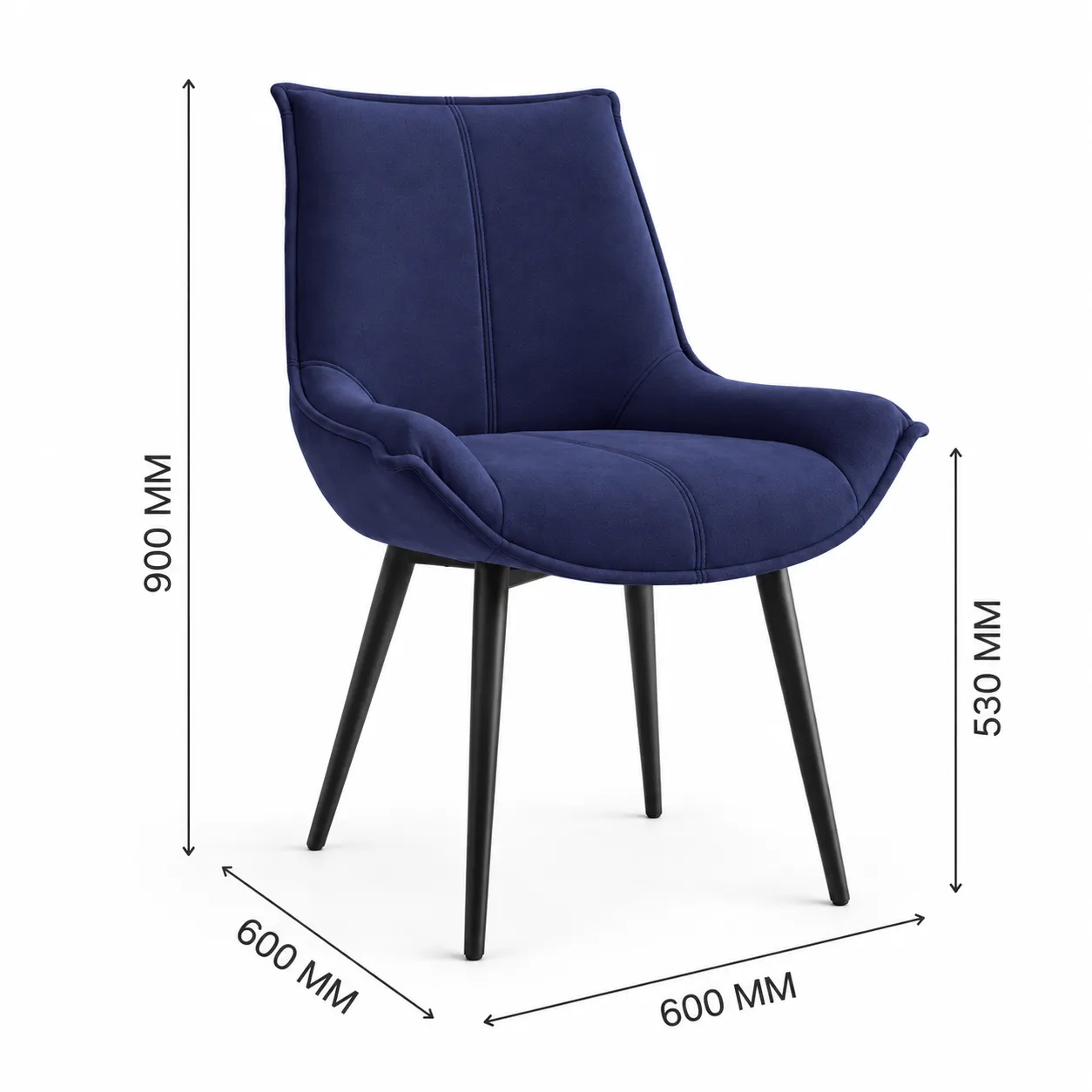 Стул Ровно Dream Indigo черный