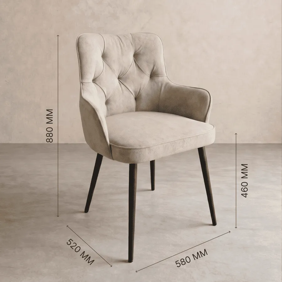 Стул Модерн Simple 44 Silk Paper бежевые опоры