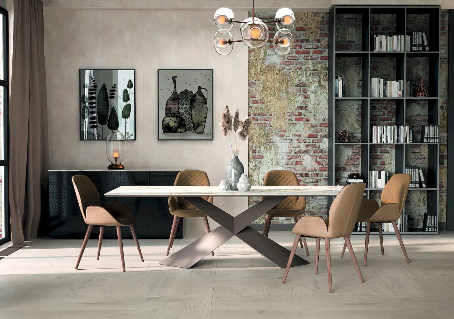 Стол Стратосфера Mineral Stone Natural