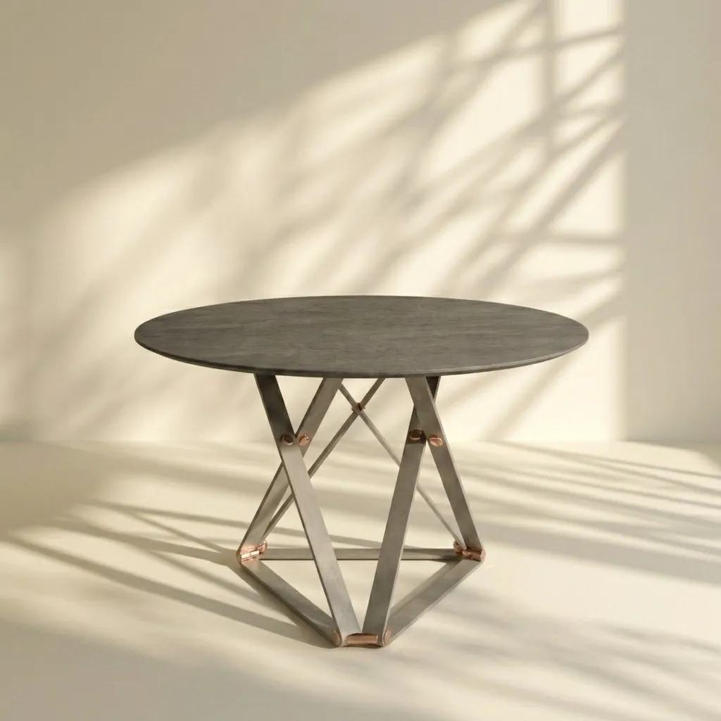 Стол Спутник 2  Plain Cement Coffee Grey Matt