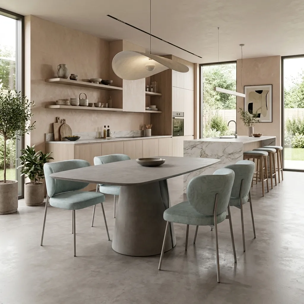 Стол Марс Plain Cement Coffee Grey Matt