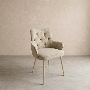 Стул Модерн Simple 44 Silk Paper бежевые опоры
